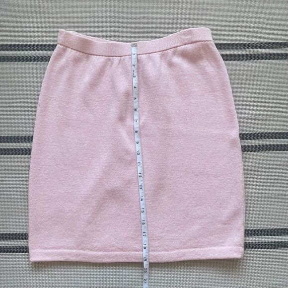 St John Evening Santana Knit Set Womens 6 Cardigan 8 Skirt Pink - Picture 10 of 10